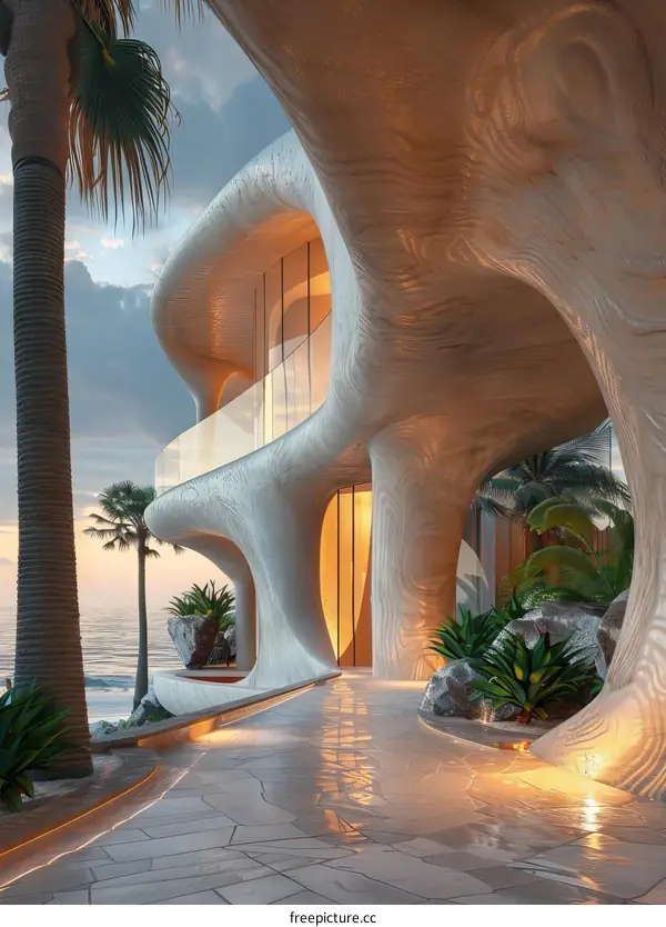 Futuristic Beach Villa: A Luxurious Escape into Architectural Innovation