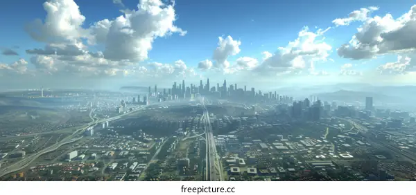 Breathtaking City Skyline Panorama