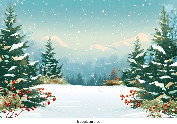 Snowy Mountains Landscape