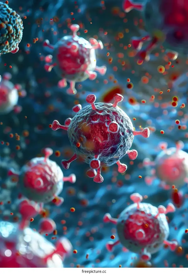 Artistic Rendering of a Virus