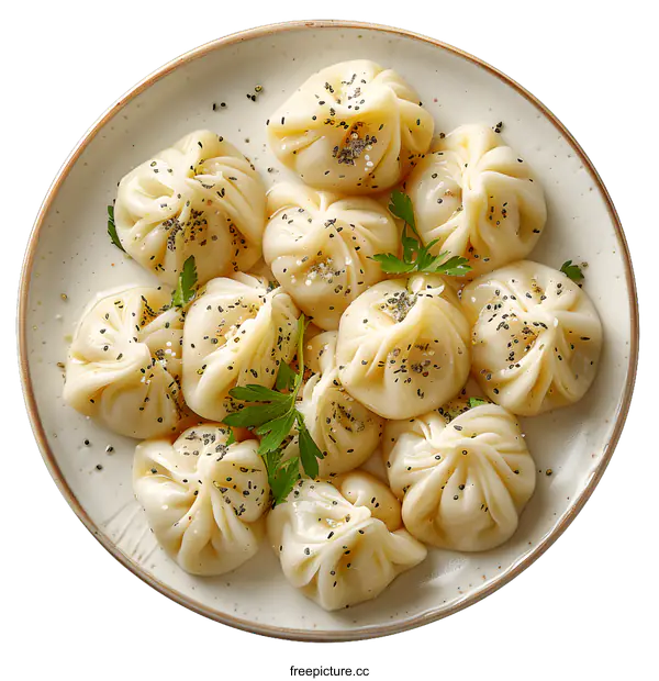 [Transparent Background PNG]dumplings with meat filling