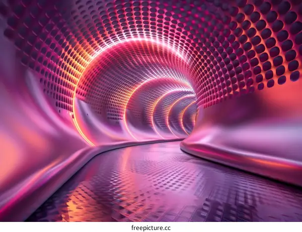 Surreal Futuristic Dark Tunnel