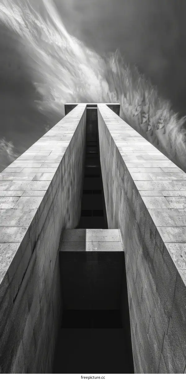 Black and White Brutalism Architecture