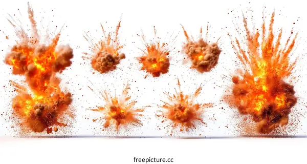 Explosion Effects Collection with Various Intensity