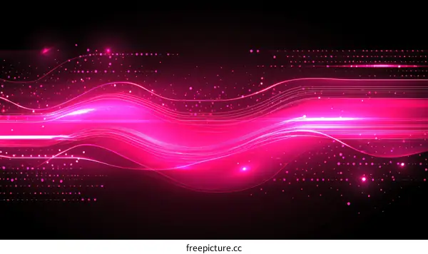 Abstract Pink Wave Design Illustration
