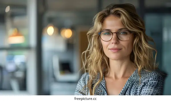 portrait of a beautiful businesswoman smiling