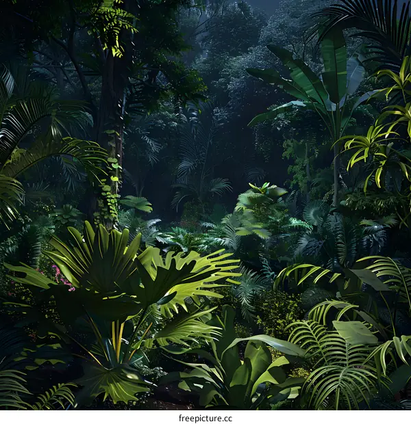 Tropical Rainforest Jungle Dense Foliage