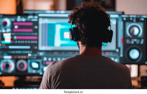 Focused Creative Professional at Work