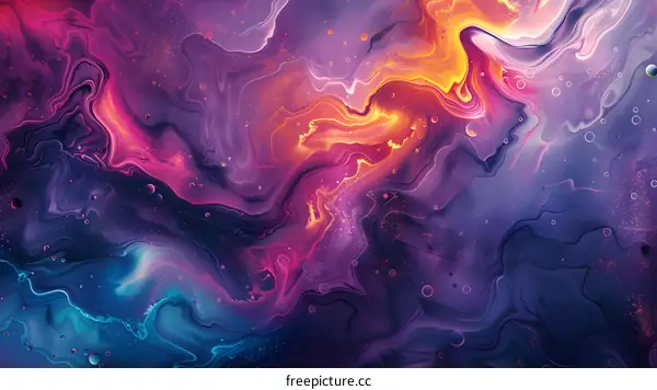 Colorful liquid marble texture background