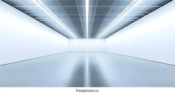 White Interior Room with Empty Wall