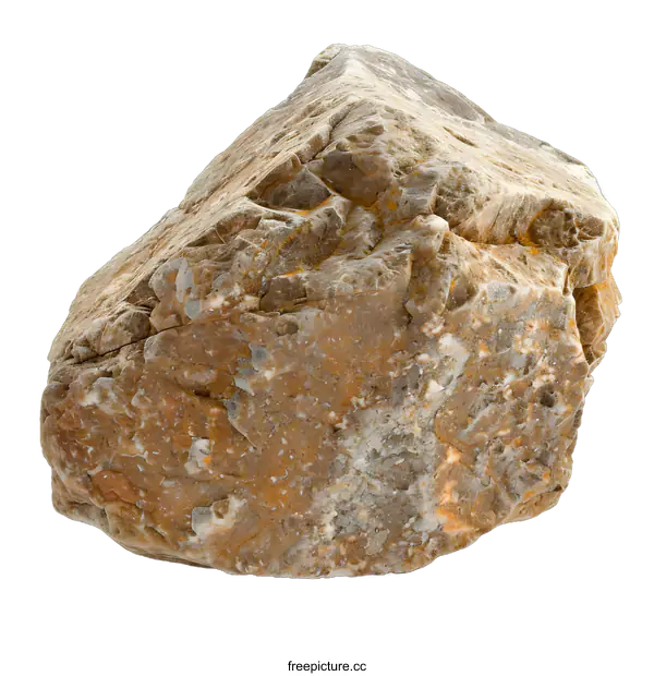 [Transparent Background PNG]Large Brown Rock Isolated On White Background