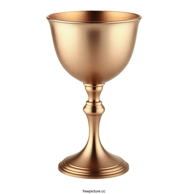 [Transparent Background PNG]Rose Gold Goblet with Elegant Design