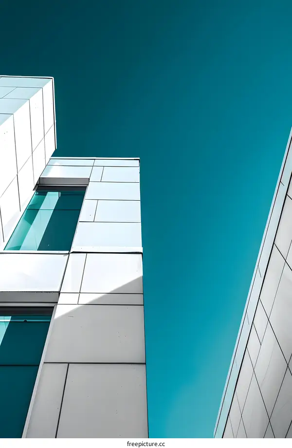 Minimalist Architecture with Blue Sky