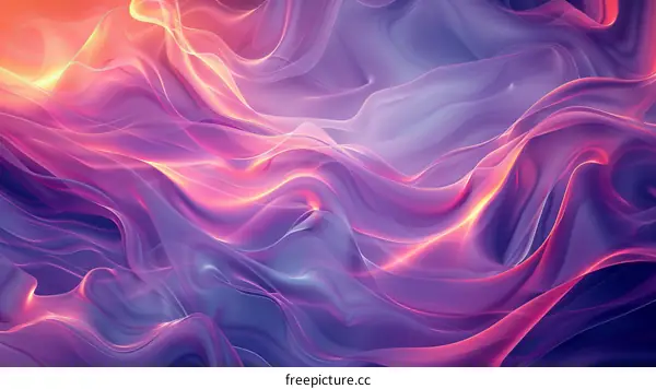 Abstract Colorful Flowing Liquid Waves