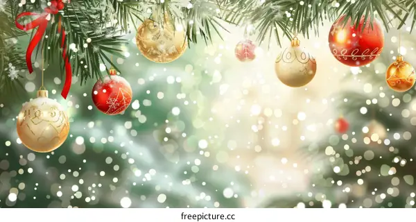 Festive Christmas Decorations in Red