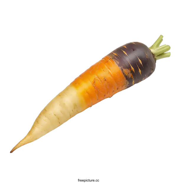 [Transparent Background PNG]Rainbow Carrot Isolated on White Background