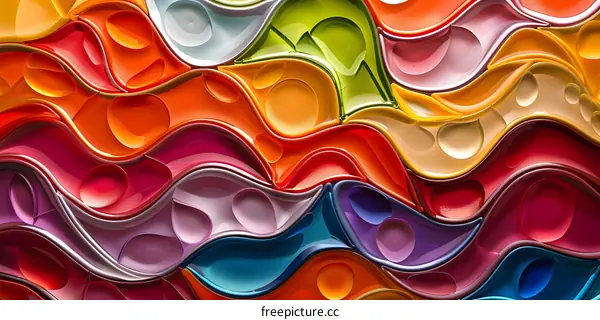 Colorful abstract waves