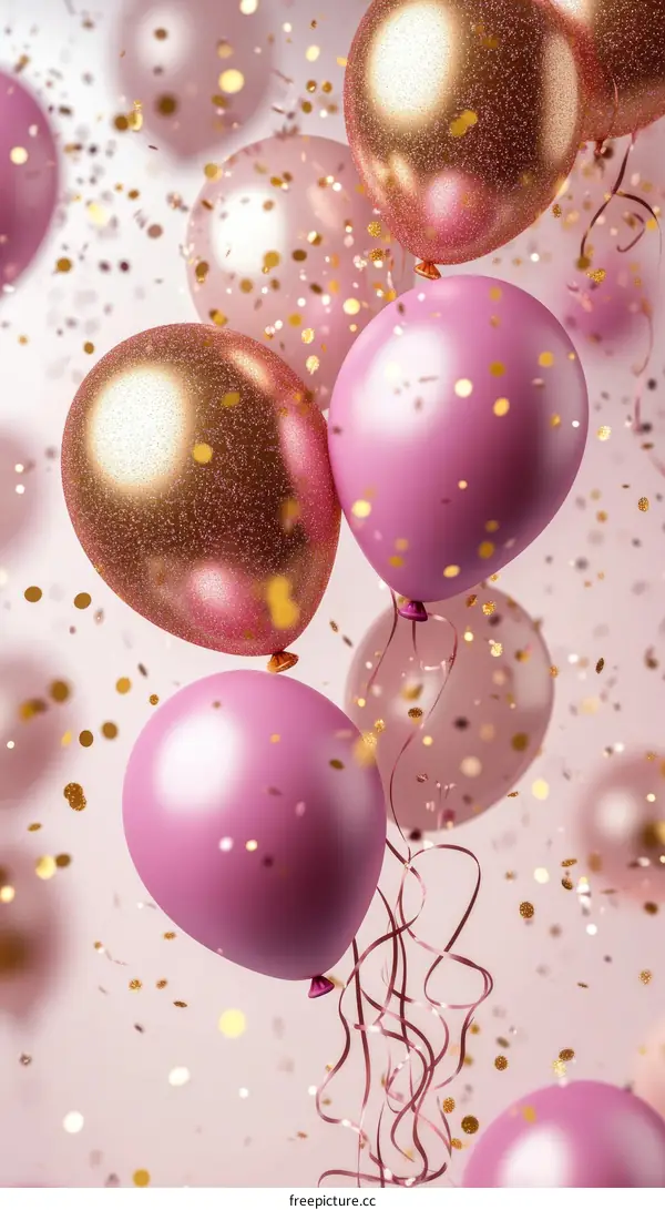 Celebration Balloons in Pastel Colors