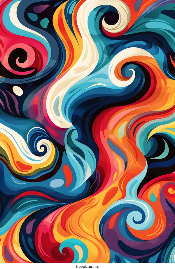 Abstract Swirls of Color