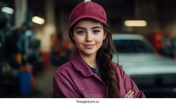 Young Woman in a Workshop Setting
