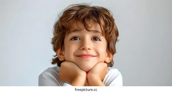 Portrait of a happy smiling little boy