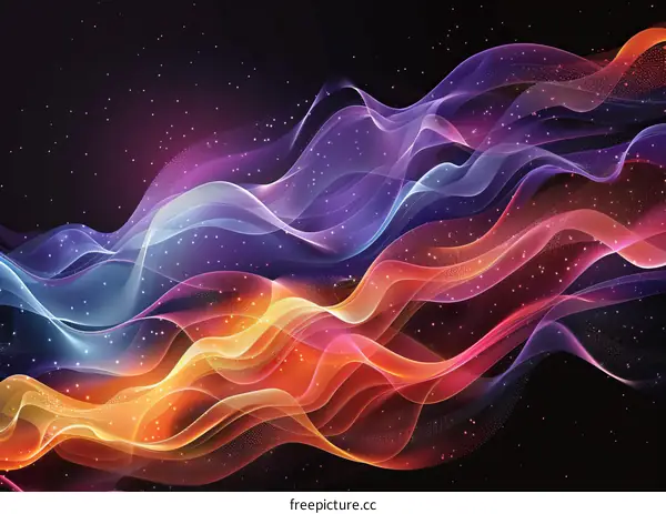 Abstract Colorful Wave Design Background