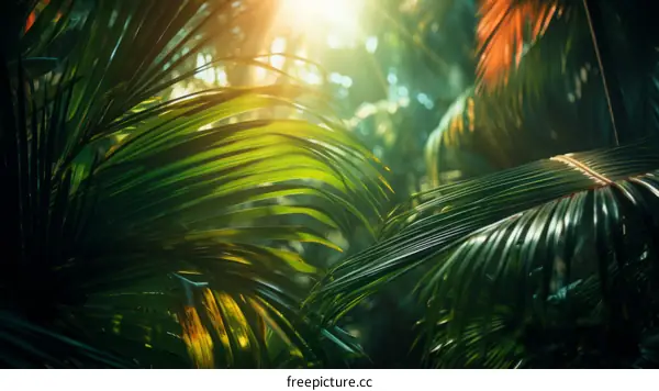 lush green foliage of the tropical rainforest