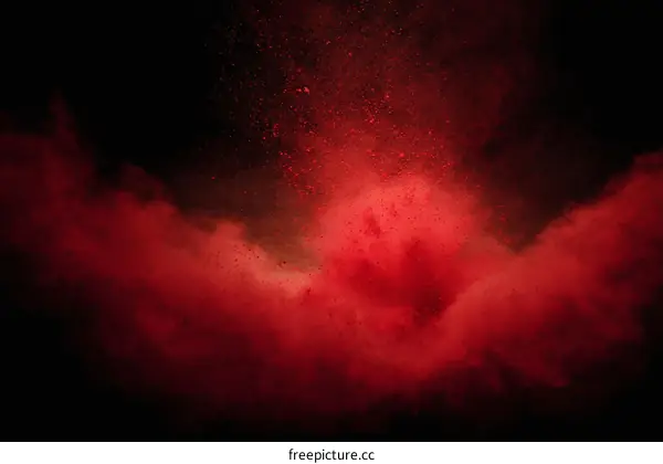 Red Powder Explosion Abstract Background