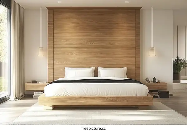Modern Minimalist Wooden Bedroom Design