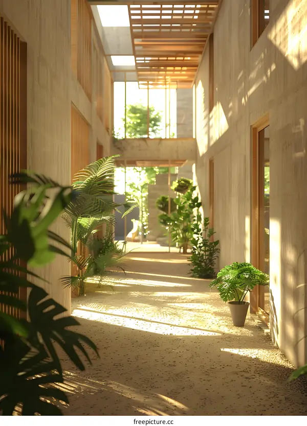 Indoor garden with plants and sunlight