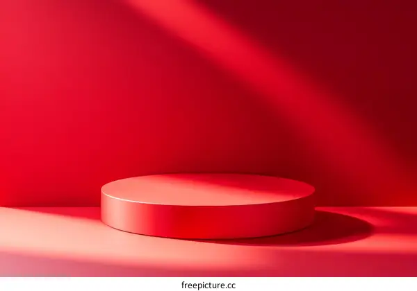 Red Minimalist Product Display Platform