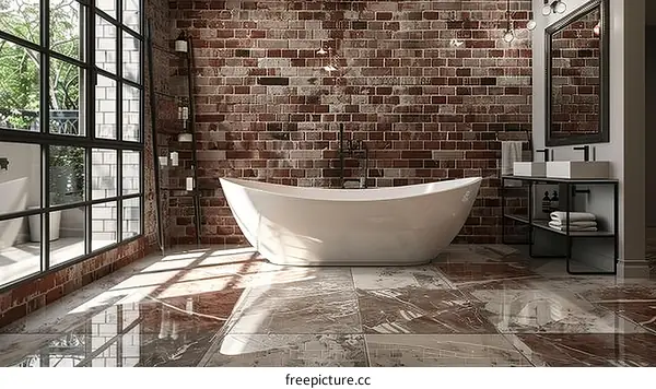 Industrial Style Modern Bathroom Design