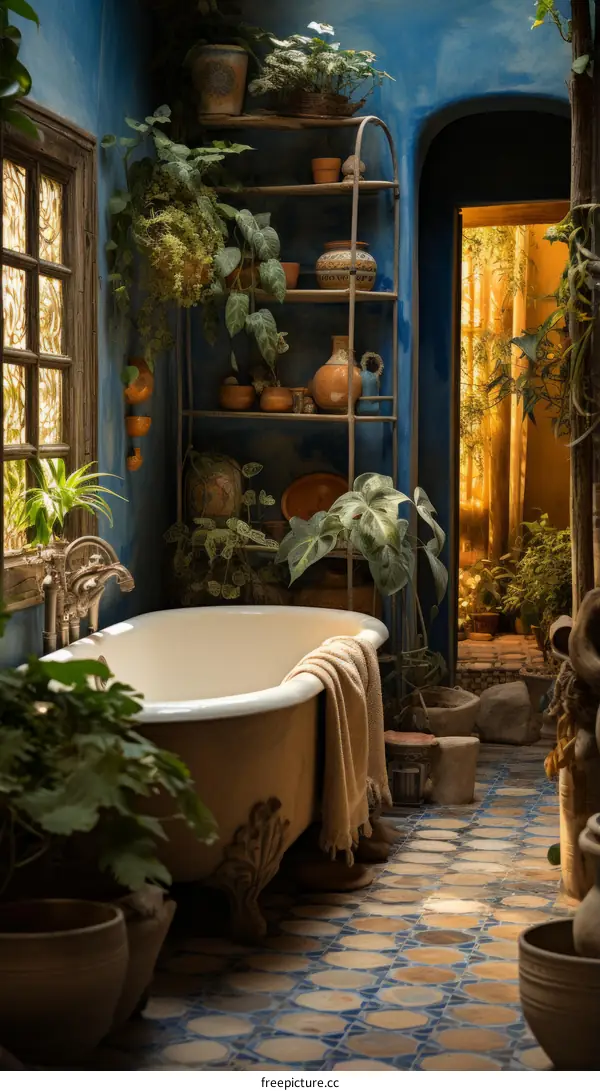 Bathroom With Plants
