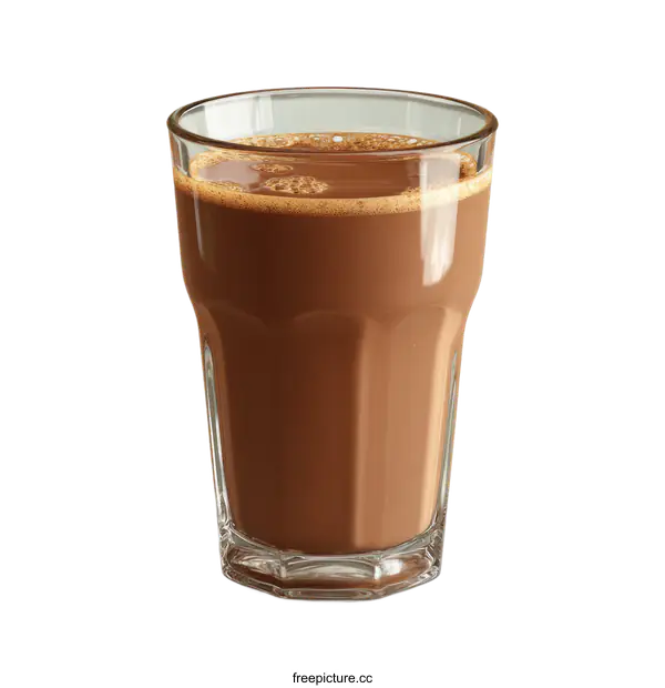 [Transparent Background PNG]A Glass of Delicious Chocolate Drink
