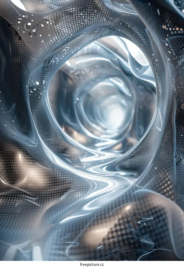 Blue and Gray Futuristic Tunnel