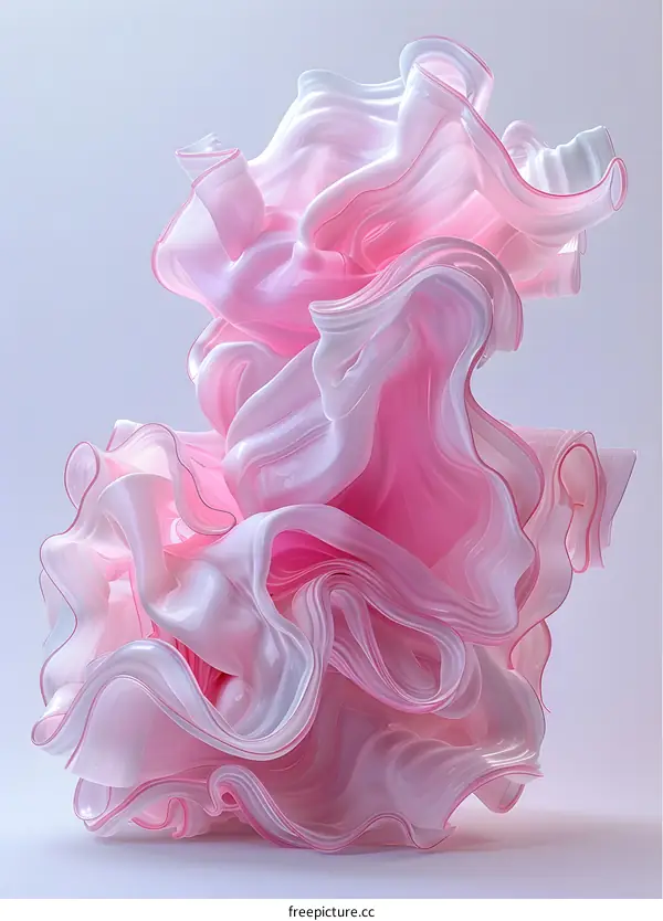 Pink Wavy 3D Object
