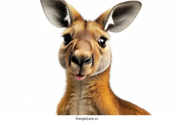 Funny Kangaroo Face Close-up