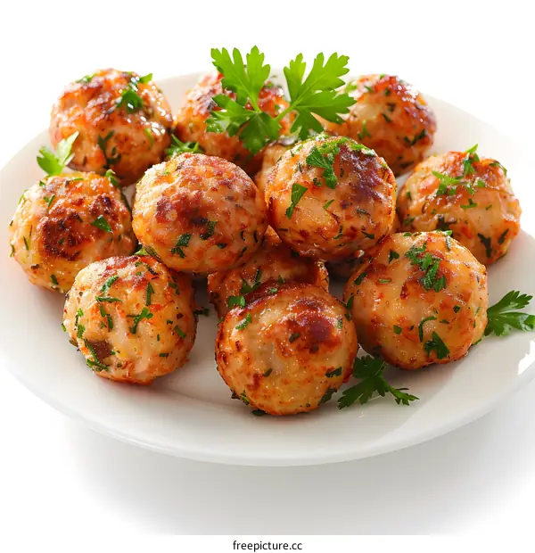meatballs with parsley