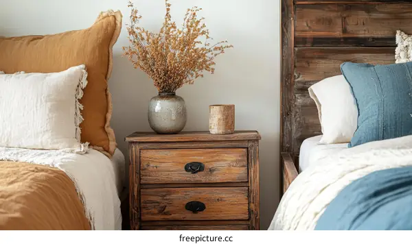 Rustic Bedroom Decor with Warm Tones