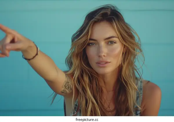 Portrait of a Young Woman with Tattoos