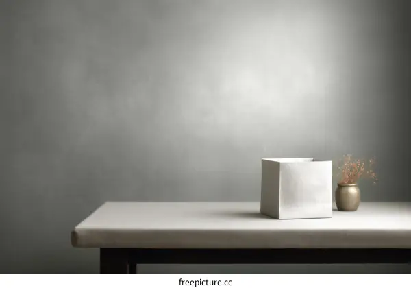 Modern Minimalist Still Life with White Box