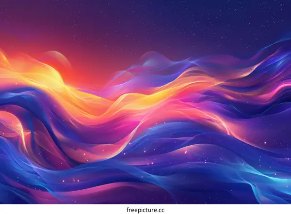 Abstract Colorful Flowing Lines