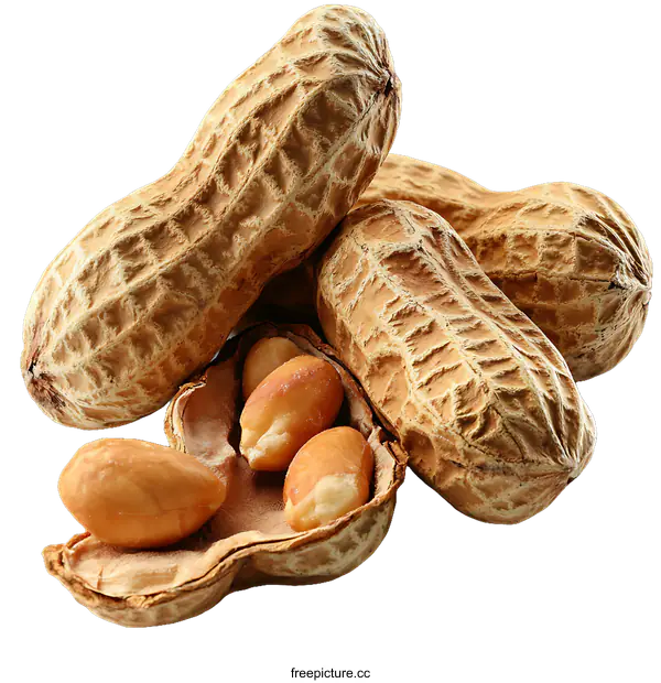 [Transparent Background PNG]Close-up of Peanuts in Shells