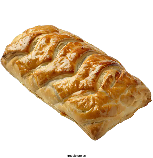 [Transparent Background PNG]Freshly Baked Puff Pastry on White Background