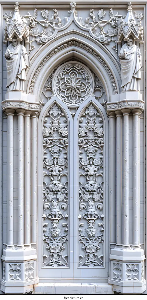 Ornate Stonework with Intricate Detail and Decorative Patterns
