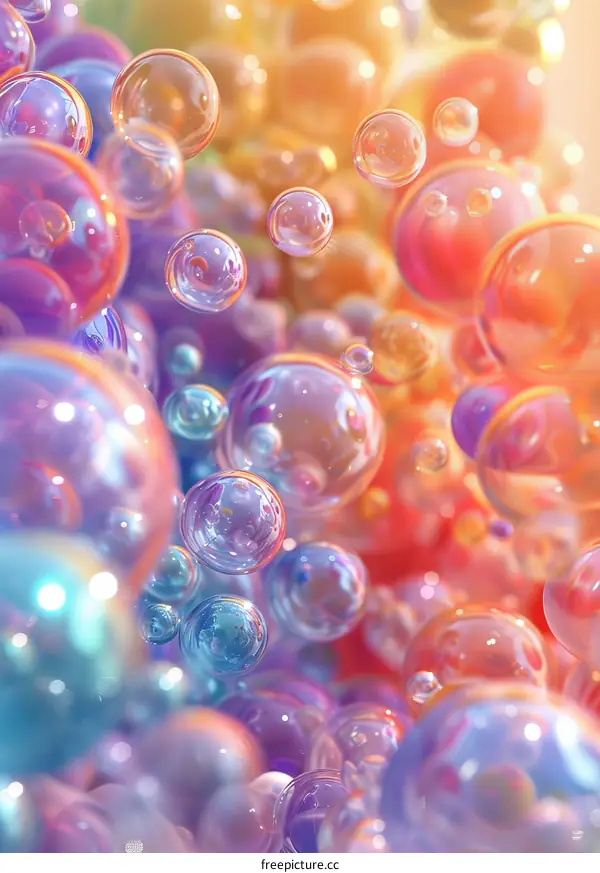 Abstract Colorful Bubbles Background Illustration