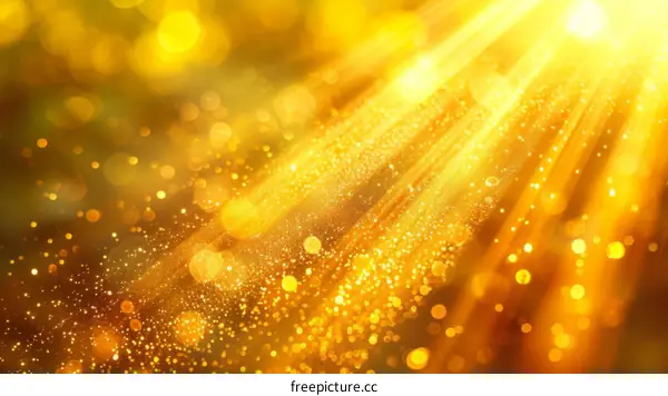 rays of golden light from above