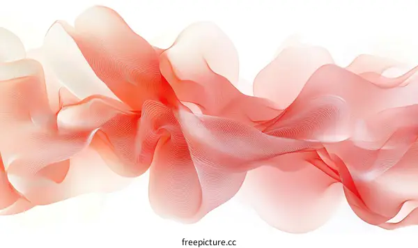 Abstract Flowing Red and Peach Color Design