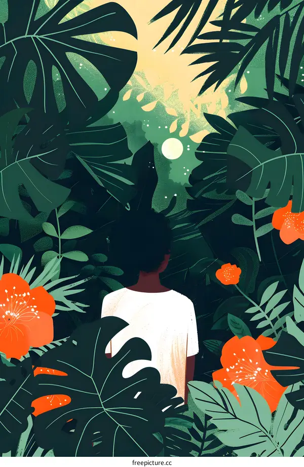 Person Standing In Front of Lush Green Plants