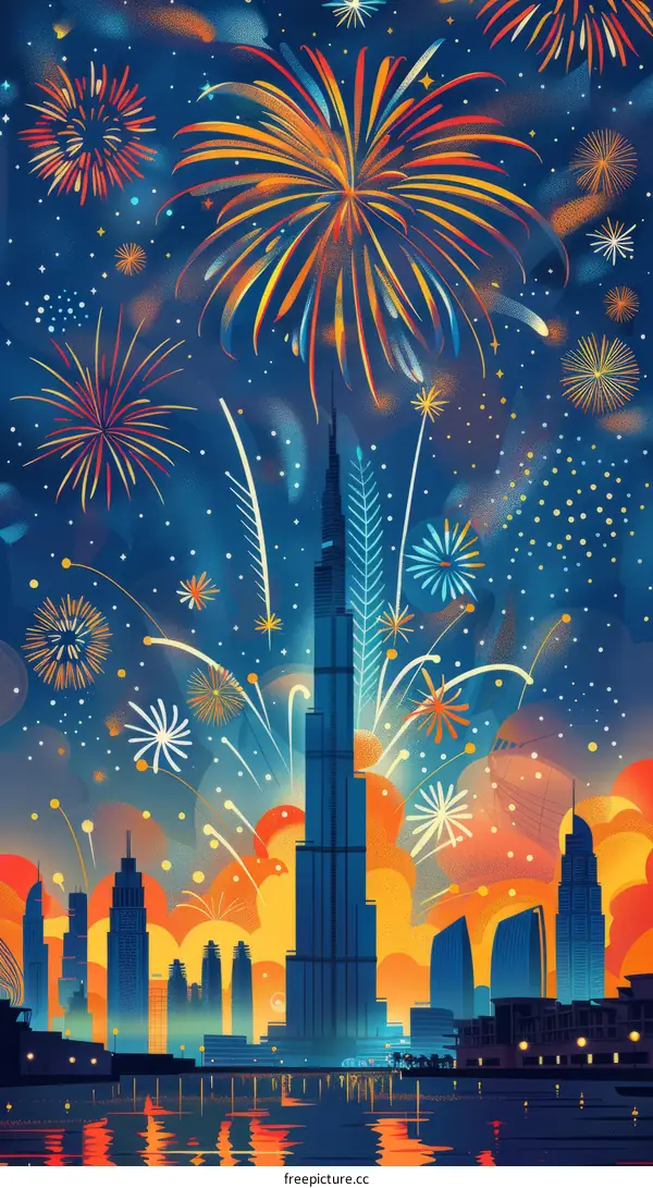 Fireworks Over the Burj Khalifa